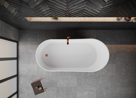 Cada freestanding din compozit Vayer Cetus 1800x832x695, fara preaplin , ventil click-clack crom [3]