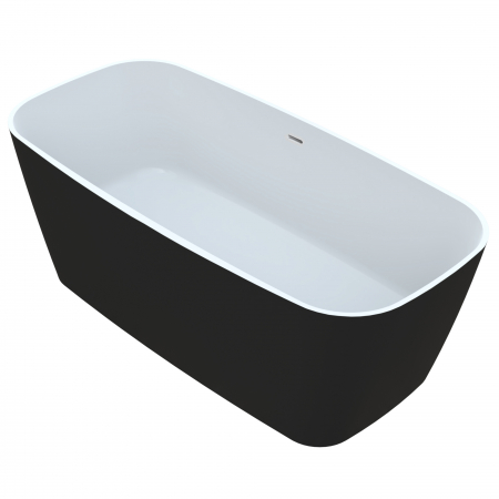 Cada freestanding Vayer Volans black& white 1510x720x540, fara preaplin , ventil click-clack crom [2]
