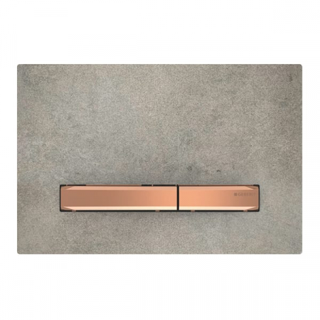 Rezervoare WC si Clapete - CLAPETA ACTIONARE REZERVOR INCASTRAT SIGMA 50 CULOARE METALICA ROSIE-AURIE - ROSIE AURIE, ASPECT BETON