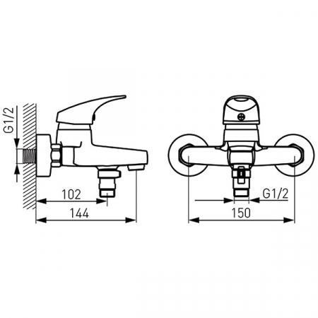 Combo - baterie perete cadă-duș [1]