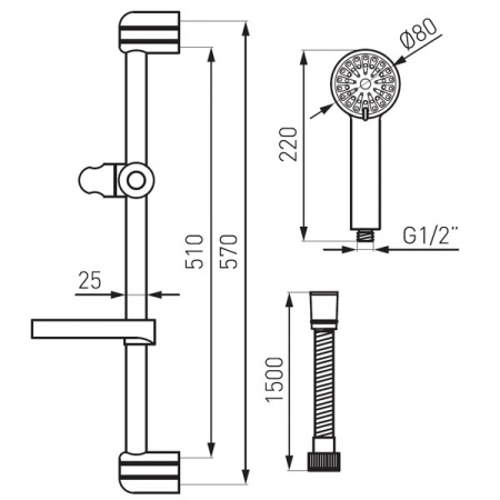 Ego - set de duș culisant [1]
