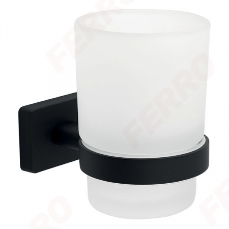 Accesorii baie - GRETA BLACK - Portpahar simplu
