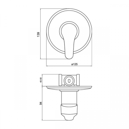 Iris New - baterie încastrată duș [1]