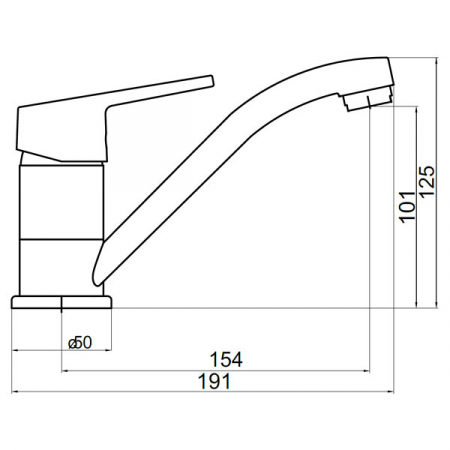 Iris New - baterie stativă lavoar cu pipă mobilă [1]