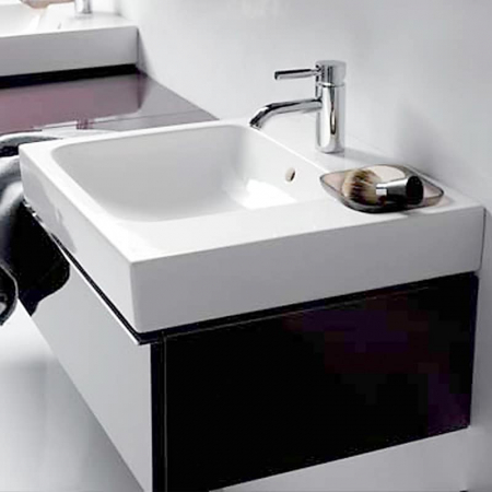 LAVOAR iCON 500X485 MM CU PREAPLIN,ORIFICIU BATERIE SI SUPRAFATA RAFT DREAPTA [2]