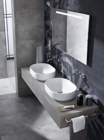 LAVOAR PE BLAT GEBERIT VARIFORM, OVAL B-55CM,T-40CM, FARA PREAPLIN, ALB [1]