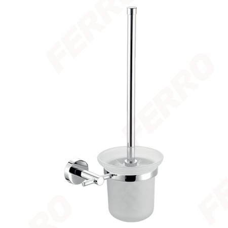 Accesorii baie - MEPHISTO - Perie WC cu suport din sticlă