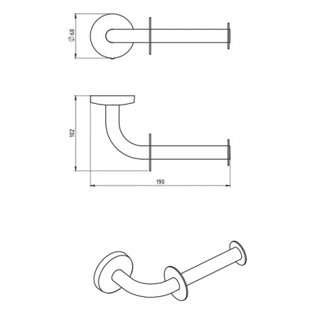 Metalia 1 - suport hârtie igienică cu protecție [1]