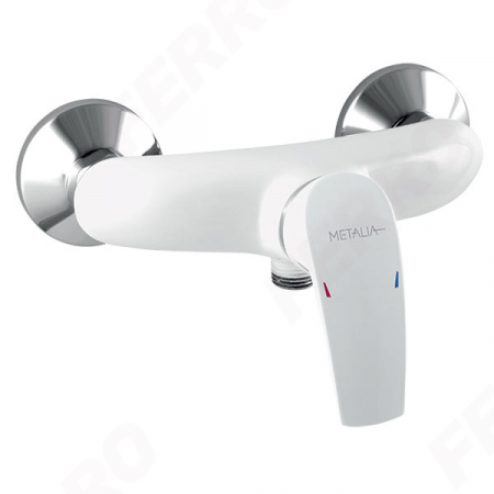 Baterii baie - Metalia 57 White/Chrome - baterie perete duș