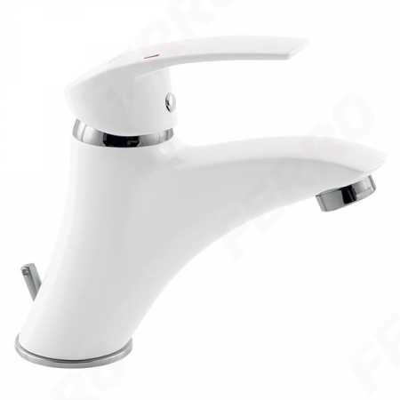 Baterii baie - Metalia 57 White/Chrome - baterie stativă lavoar