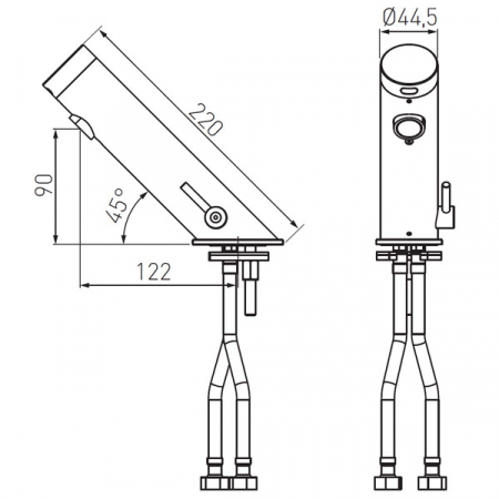 Mistral Sensor - baterie stativă lavoar cu senzor, cu mixer încorporat [1]