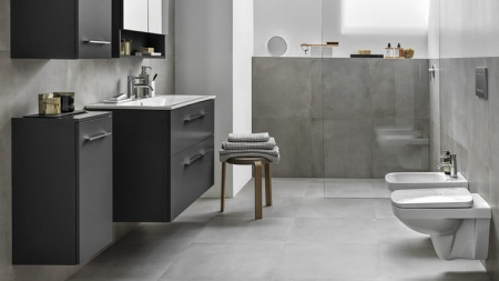 MOBILIER 80 CM SELNOVA SQUARE CU LAVOAR, DOUA SERTARE,LAVA [1]