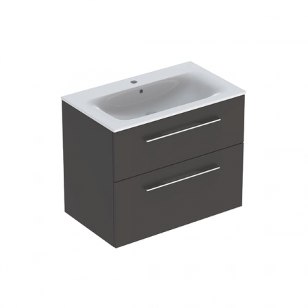 Mobilier baie - MOBILIER 80 CM SELNOVA SQUARE CU LAVOAR, DOUA SERTARE,LAVA