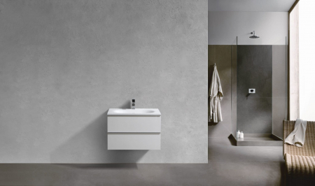 MOBILIER ANNEMARIE 74.4X47.5X50CM, 2 SERTARE , ALB LUCIOS CU LAVOAR MARMURA COMPOZITA [2]