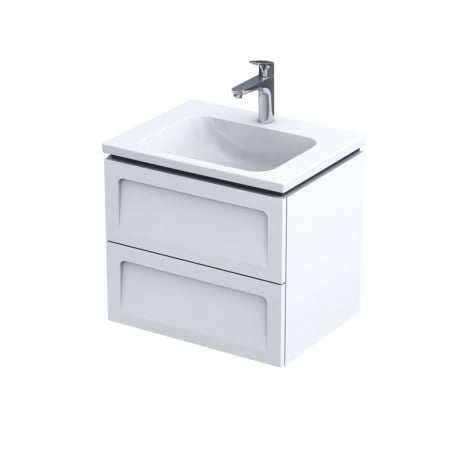 Mobilier baie - MOBILIER BERYL 60 CM, 2 SERTARE, ALB MAT NOU