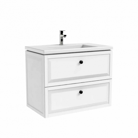 Baie - MOBILIER MONTEBIANCO 80 CM, 2 SERTARE, ALB MAT NOU