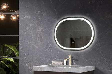 Baie - Oglinda  baie cu iluminare LED  cu buton touch 80x60 cm