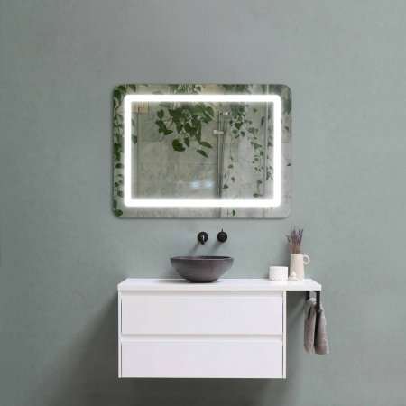 Reduceri - Oglinda baie cu iluminare led,dezaburire si senzor touch, 80x60 cm.