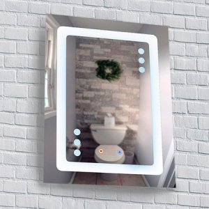 Baie - Oglinda baie cu led si sistem dezaburire, senzor touch, 60x80  cm