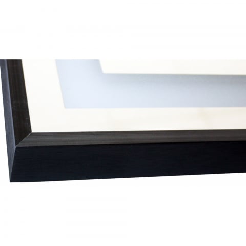 Oglinda baie Led  80x60 cm, dezaburire, ceas si buton touch. Rama negru mat [2]