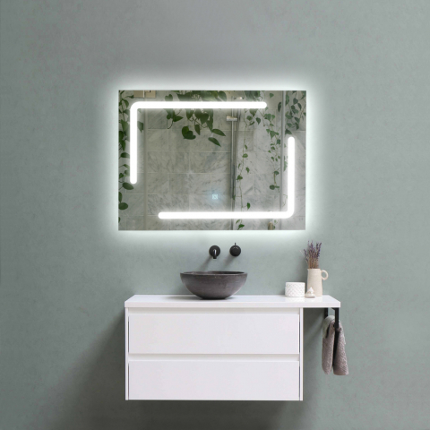 Baie - Oglinda Baie Led  80x60 cu Buton Touch