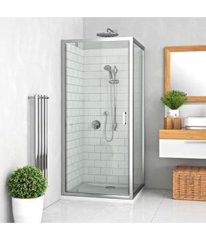 Cabine de dus - PANOU LATERAL 80, PROFIL CROM, STICLA TRANSPARENTA LLB/800   (A SE COMBINA CU LLDO1 SAU LLD2)