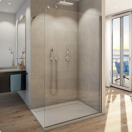 Baie - PARAVAN DUS EASY 1300X2000, PROFIL CROM, GROSIME GEAM 8MM, TRATAT ANTICALCAR