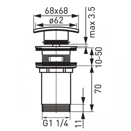 Quardo - ventil click-clack D1 1/4” [1]