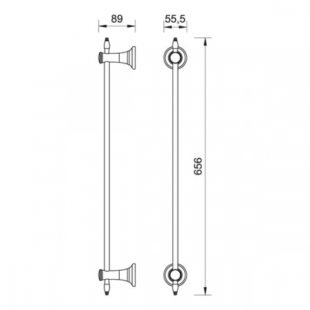RETRO - Portprosop simplu - 600 mm [1]