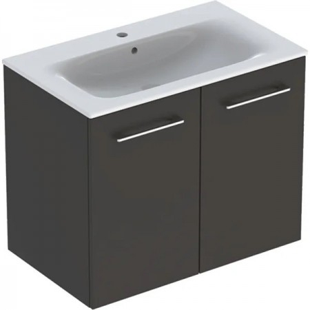 Mobilier baie - SET LAVOAR CU MARGINE INGUSTA SI MOBILIER SELNOVA SQUARE CU 2 USI 80  LAVA