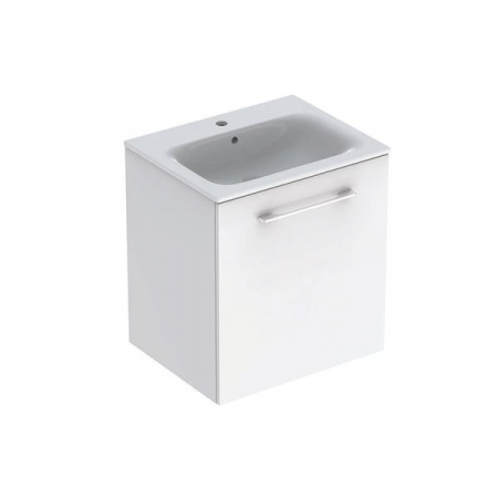 Mobilier baie - SET LAVOAR CU MARGINE INGUSTA SI MOBILIER SELNOVA SQUARE CU O USA 60 ALB