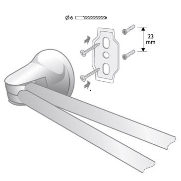SUPORT PROSOP DOUA BRATE ONTARIO CROM [3]