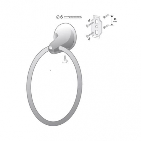 SUPORT PROSOP INELAR ONTARIO CROM [3]