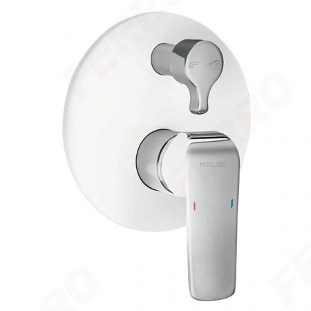 Baterii baie - Tina White/Chrome - baterie încastrată cadă-duș
