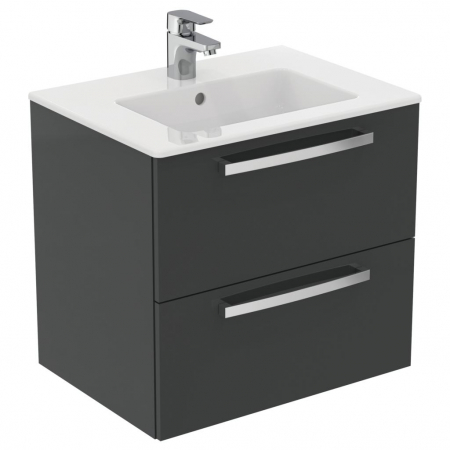 Mobilier baie - UNITATE LAVOAR TEMPO 60  SUSPENDATA, CU 2 SERTARE,GRI INTERMEDIAR