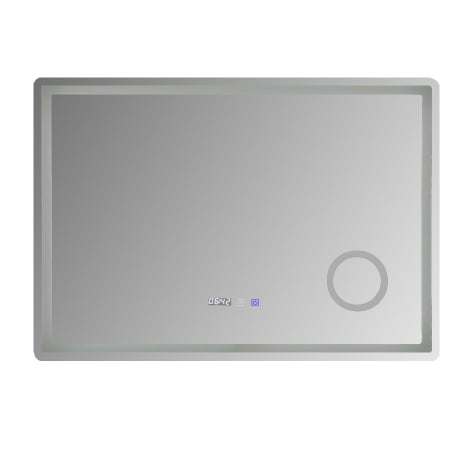 Oglinda baie cu iluminare LED, dezaburire, ceas, termometru si lupa, 100x70  cm [2]