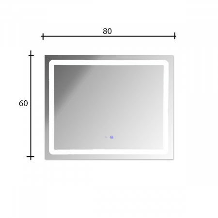 Oglinda baie cu iluminare led,dezaburire si senzor touch, 80x60 cm. [1]