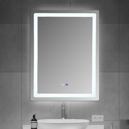 Reduceri - Oglinda baie 600x800 cu iluminare led si dezaburire cu buton touch