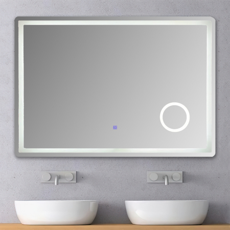 Reduceri - Oglinda baie cu iluminare LED si lupa, 100x70  cm