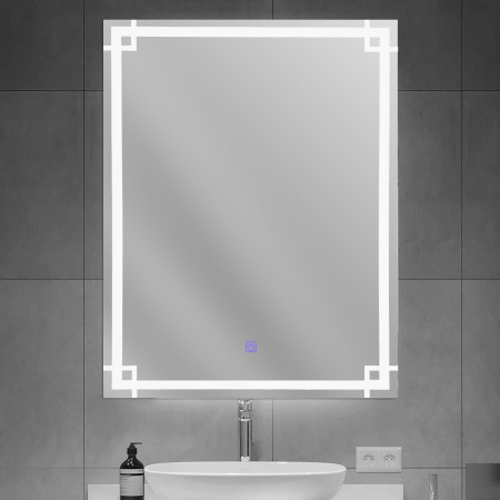 Oglinzi baie si corpuri iluminat - Oglinda  baie 600x800mm cu iluminare LED si buton touch.
