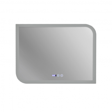 Oglinda baie 80X60 cm cu sistem dezaburire,termometru, ceas si buton touch. [1]