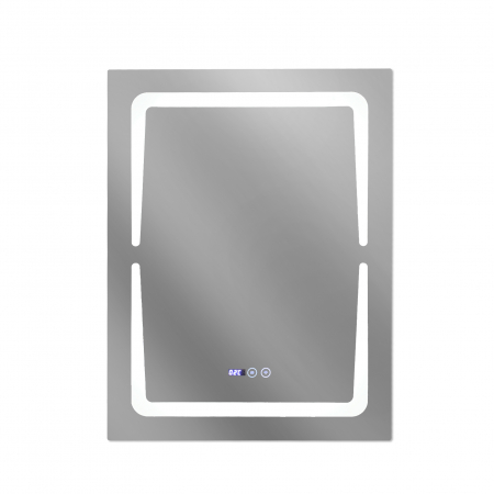 Oglinda baie 60x80 cm cu sistem dezaburire,termometru, ceas si buton touch. [1]