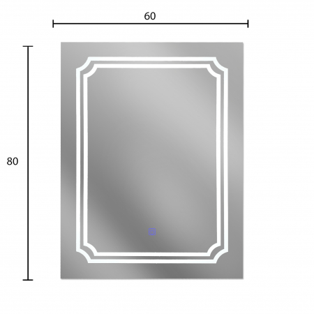 Oglinda baie 600x800mm cu iluminare LED si buton touch [1]