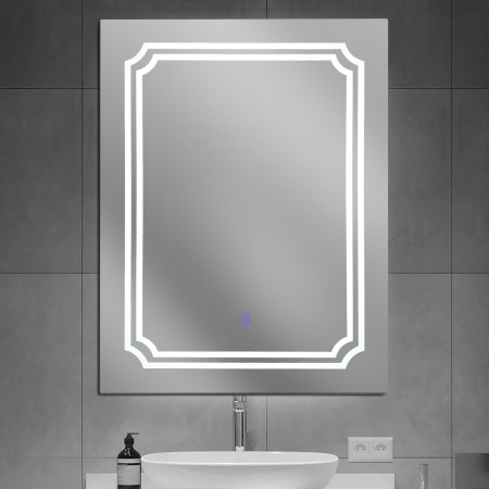 Oglinzi baie si corpuri iluminat - Oglinda baie 600x800mm cu iluminare LED si buton touch