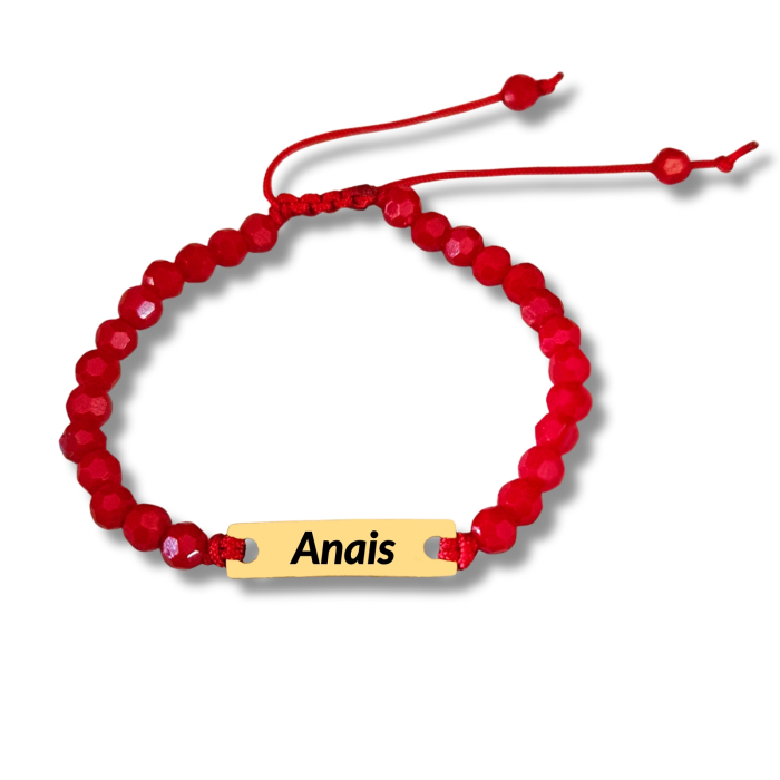 Brățară personalizată pentru copii din inox waterproof, gravată cu nume și decorată cu cristale. Cadou elegant pentru botez, naștere sau aniversare. [7]