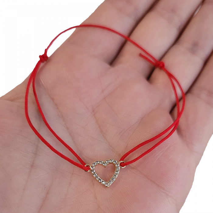 Bratara cu inimioara placata cu aur de 18K si cristale Cubic Zirconia [3]