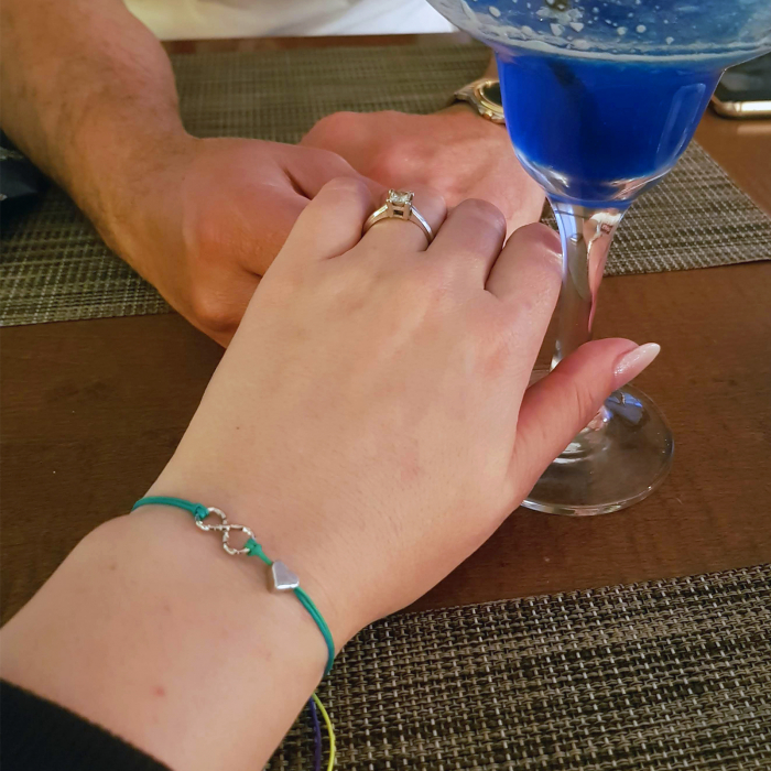 Bratara Infinite Love, cu semnul infinitului si inimioara placata cu platina [6]
