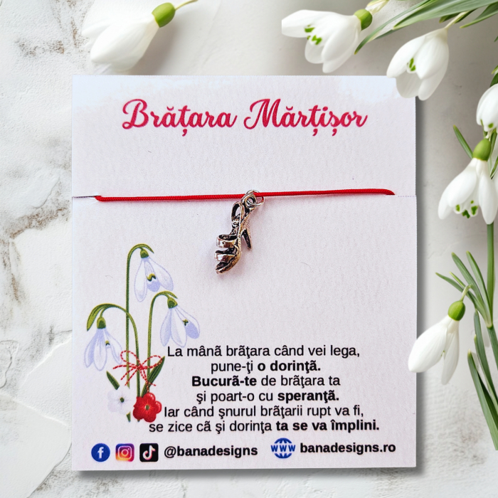 Bratara Martisor cu charm sandale [2]