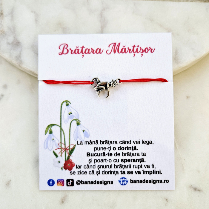 Set 10 Bratari Martisor cu charm maimuta,  cu snur ajustabil [4]