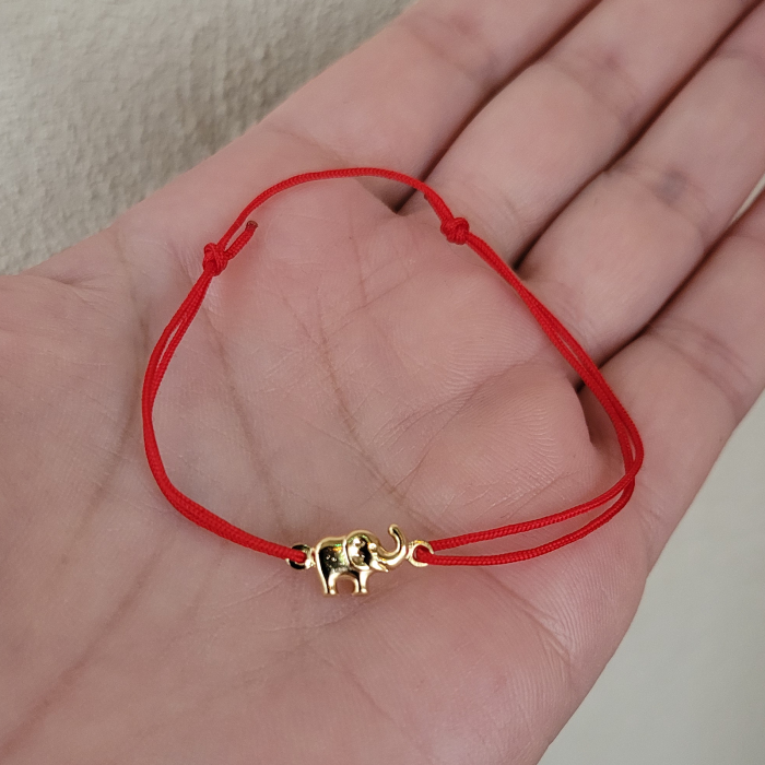 Bratara Martisor cu elefant norocos cu inchidere ajustabila [6]